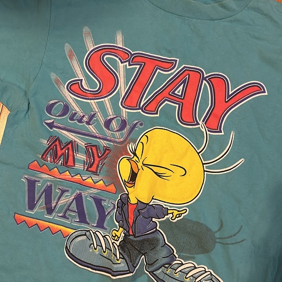Vintage Looney Tunes Tweety Tshirt Y2K Size L - Picture 2 of 5
